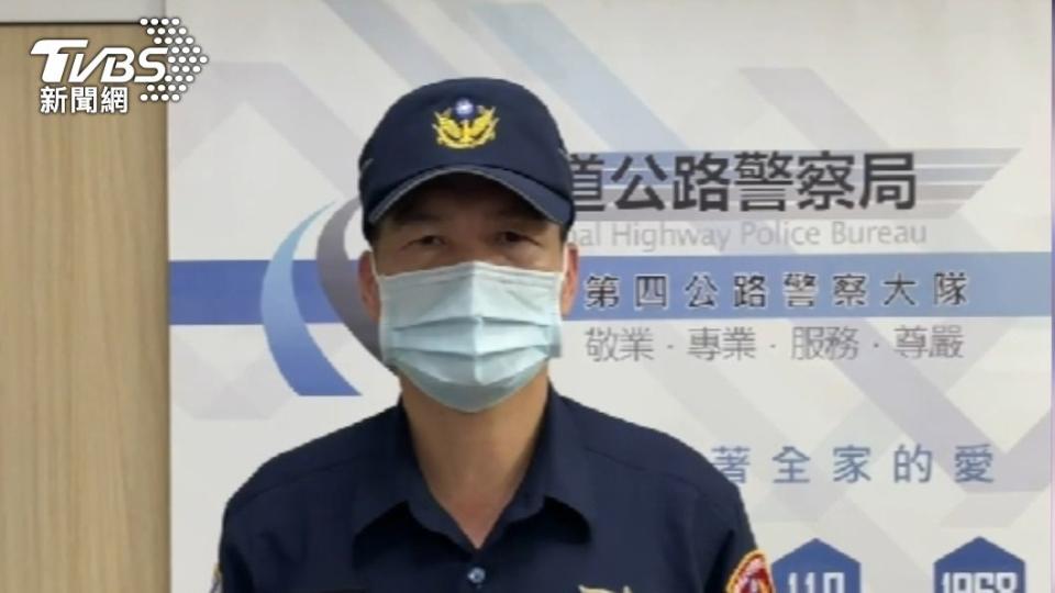 國道警察將蔡男移送。（圖／TVBS）