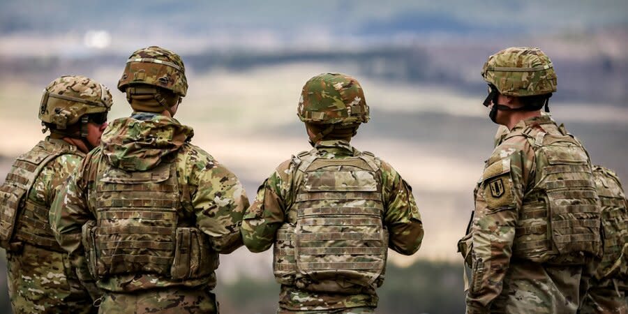 Ukrainian military during training in Germany