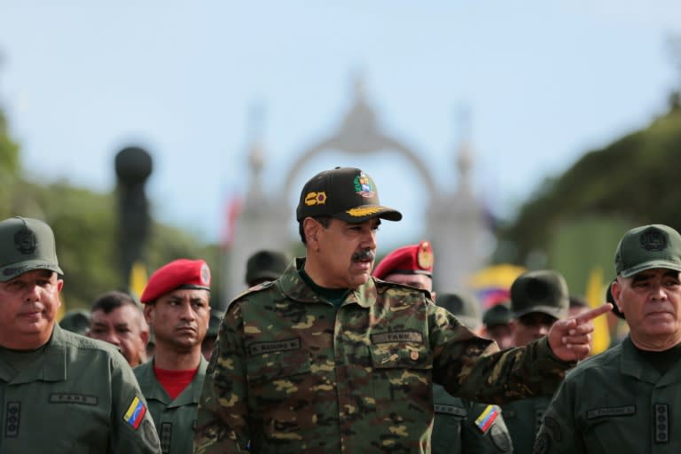 El presidente de Venezuela, Nicolás Maduro, en el poder desde 2013, dice que la Fuerza Armada le es leal (Handout)