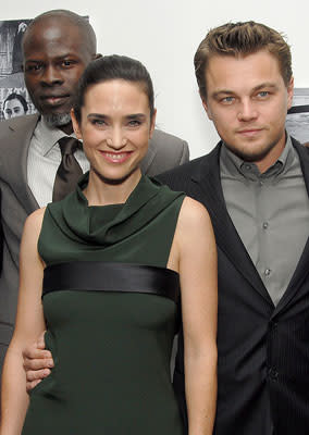 Djimon Hounsou , Jennifer Connelly and Leonardo DiCaprio at the New York premiere of Warner Bros. Blood Diamond