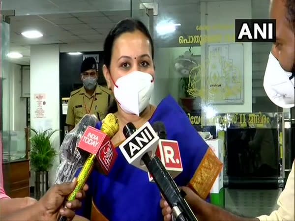 Kerala Health Minister Veena George speaking to media. (Photo/ANI)