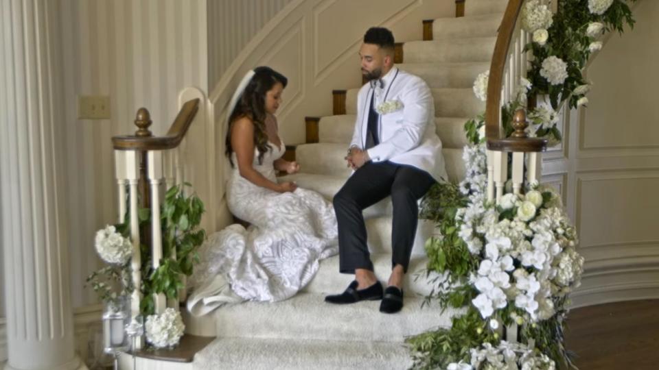 Nancy Rodriguez and Bartise Bowden at their wedding.