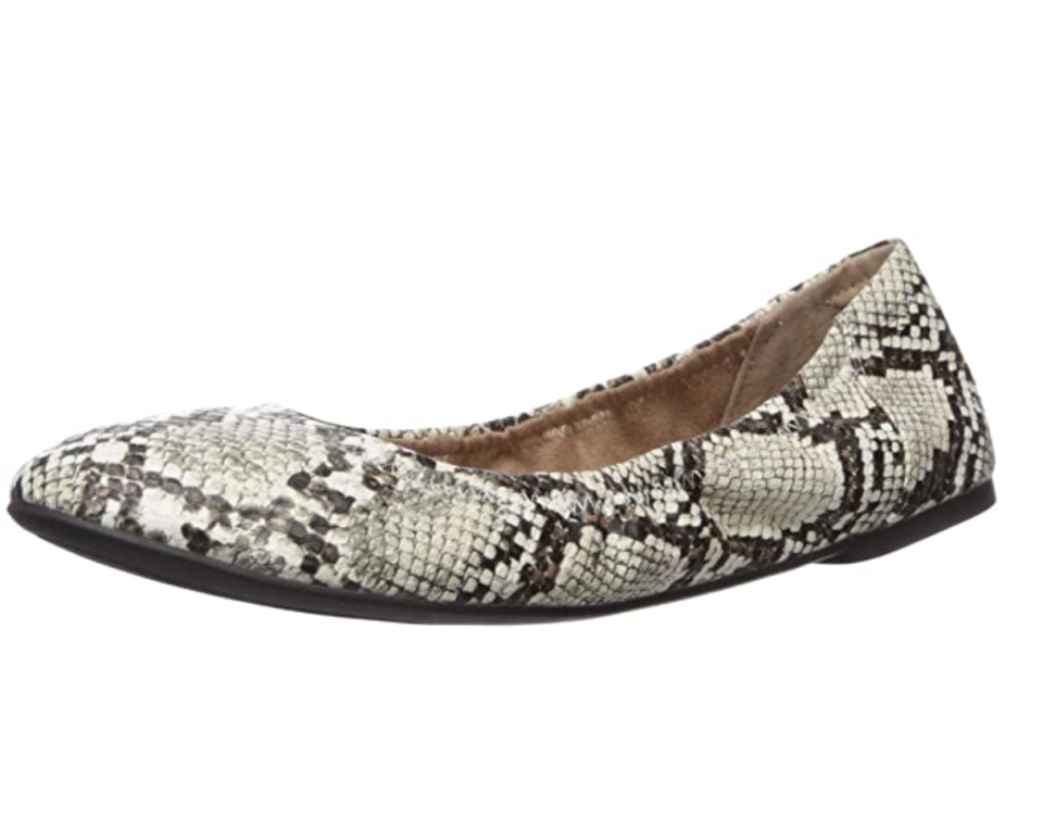 Amazon Essentials Women's Ballet Flat in Faux Snake (Photo via Amazon)