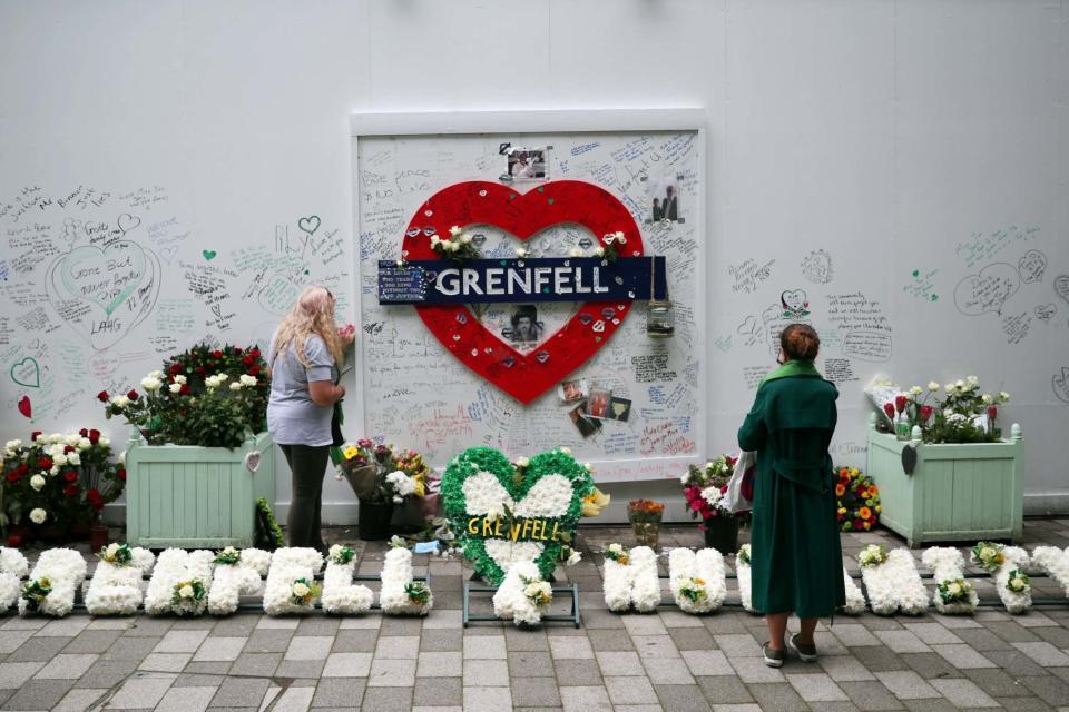 A Grenfell Tower memorial (REUTERS)