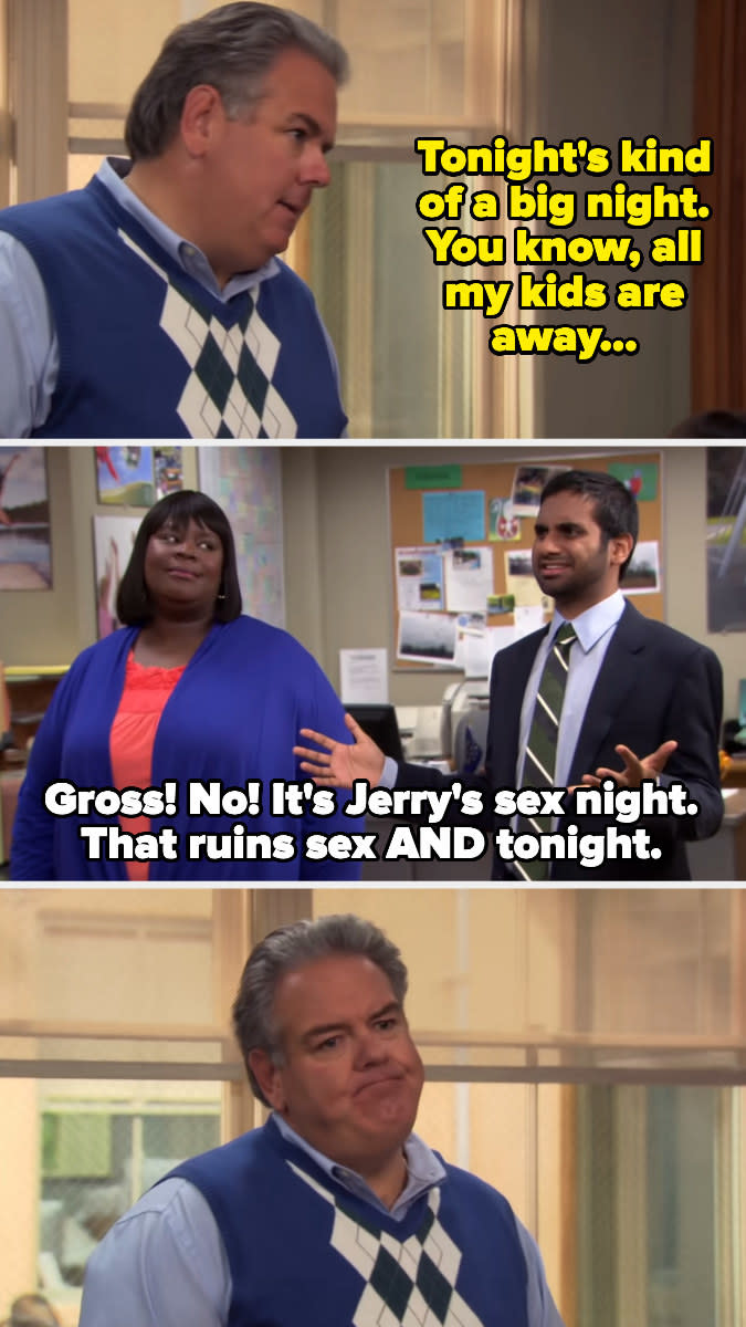 Jerry excited to have a night with his wife and Tom saying that imagining him and his sex night just ruined everything