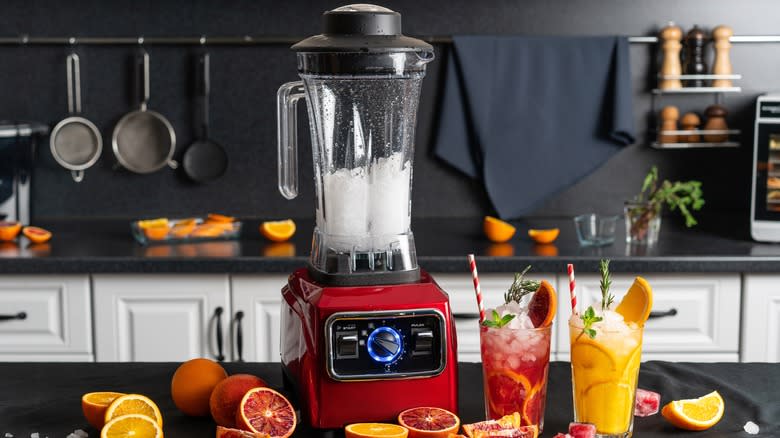 Ice in a blender