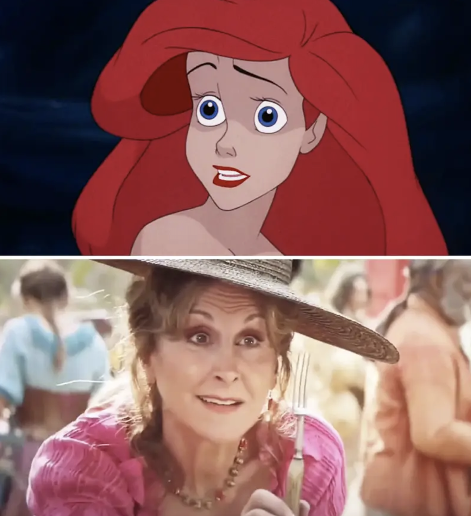 Screenshots from both "Little Mermaid" films