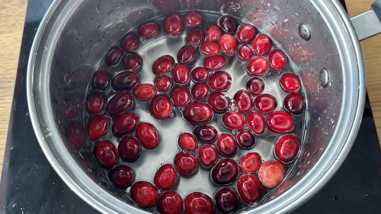 cranberries in simple syrup