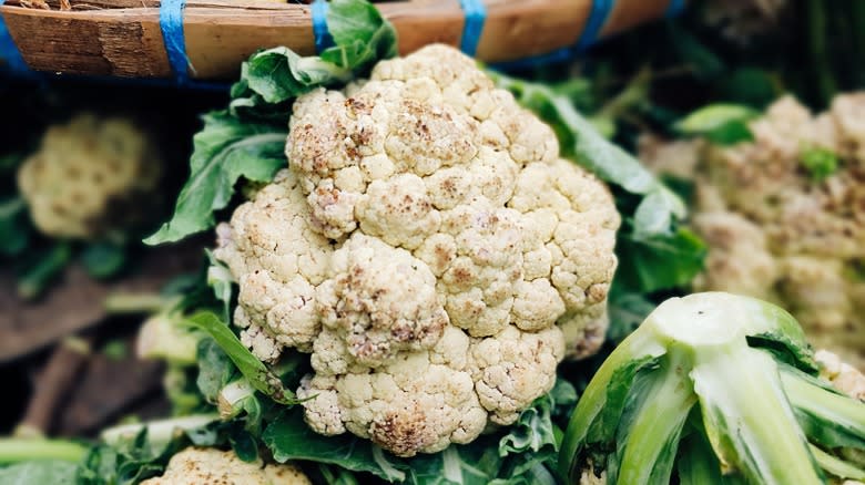 Browning cauliflower heads