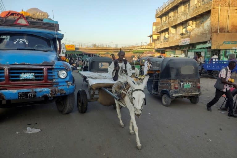 Gedaref, in Sudan's east -- the country was already one of the world's poorest but months of war have set development back by decades, the World Bank said (-)