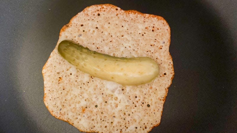 Tuck A Pickle Into A Crispy Cheese Blanket