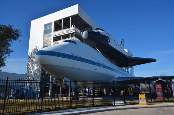 Boarding begins Jan. 23: The grand opening ceremony for the new Independence Plaza at Space Center Houston will have astronauts, skydivers and fireworks marking the occasion.