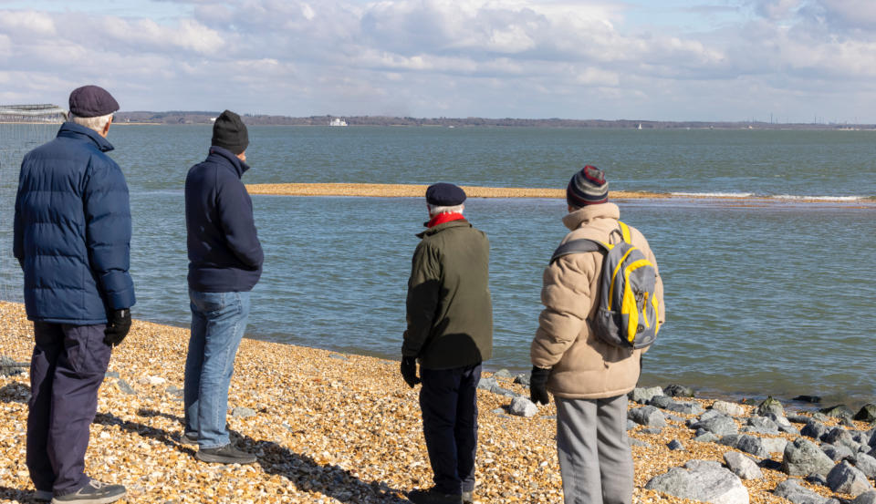 The half-acre isle is fully visible at low tide. (Solent)