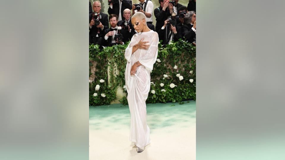 <div>NEW YORK, NEW YORK - MAY 06: Doja Cat attends The 2024 Met Gala Celebrating "Sleeping Beauties: Reawakening Fashion" at The Metropolitan Museum of Art on May 06, 2024 in New York City. (Photo by Jamie McCarthy/Getty Images)</div>