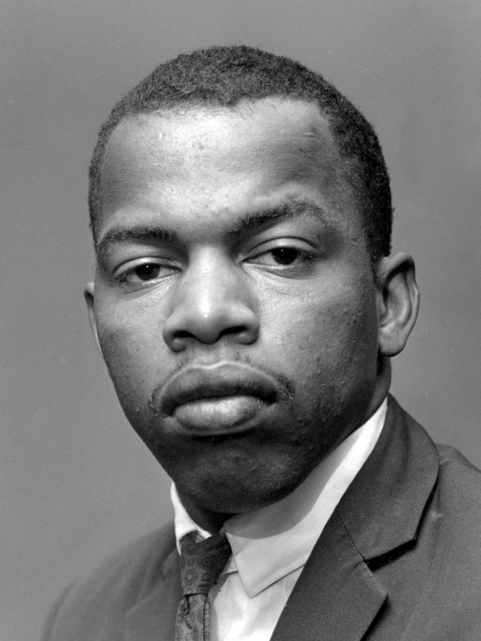 FILE - This Aug. 23, 1963, file photo shows John R. Lewis, National Chairman of the Student Non-Violent Committee, at the National Urban League headquarters in New York. Lewis, who carried the struggle against racial discrimination from Southern battlegrounds of the 1960s to the halls of Congress, died Friday, July 17, 2020. (AP Photo/File)