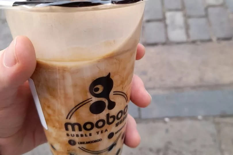 Traditional bubble tea consists of tea blended with milk, paired with chewy tapioca pearls and served cold