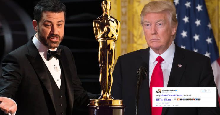 Jimmy Kimmel tweets Donald Trump (Photo: Stefan Rousseau PA Wire/REX)