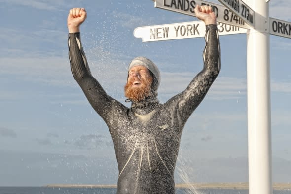 Sean Conway first man to swim entire length of British Isles