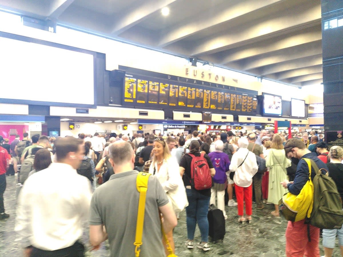 Travellers have been left ‘worried’ and ‘anxious’ after dozens of train services were cancelled due to the extreme heat(Laura Horn/PA) (Laura Horn)