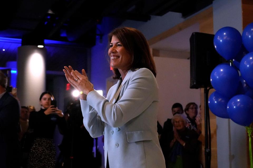 Helena Foulkes comes out triumphant despite her loss at the Aloft Hotel on election night.