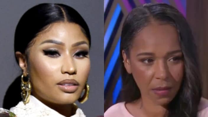 Nicki Minaj (left) has reportedly hired powerhouse attorney Judd Burstein to defend her in the $20 million lawsuit filed against her by the woman who accused her husband of rape, Jennifer Hough (right). (Photos: Dimitrios Kambouris/Getty Images and Screenshot/Fox)