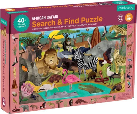 Mudpuppy African Safari Search and Find Puzzle
