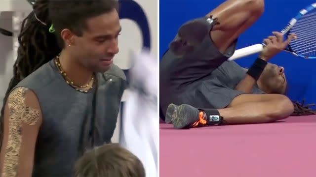 Brown couldn't hold back the tears. Image: Tennis TV