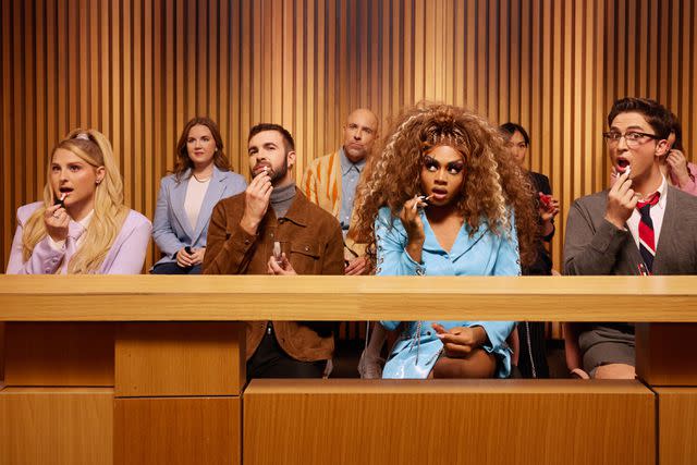 <p>Emilynn Rose, Courtesy of e.l.f. Cosmetics</p> In the jury box, from left, Meghan Trainor, Sarah Rose, Ronald Gladden, PEOPLE Deputy West Coast Editor Jason Sheeler, Heidi N Closet, Sarah Tan, and Benito Skinner