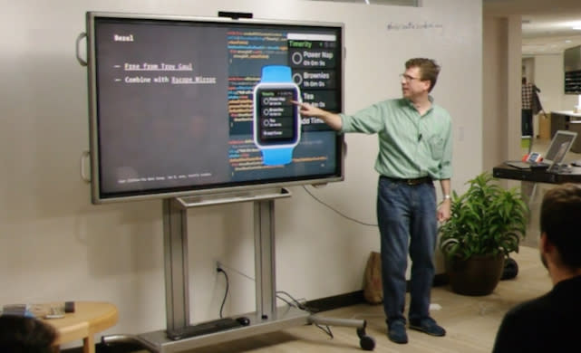 Curt Clifton discusses WatchKit at a January 2015 Seattle XCoders Meetup