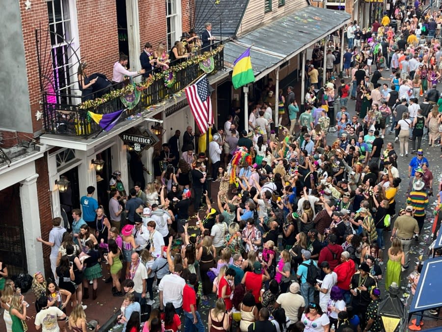 Bourbon Street on Friday, Feb. 9, 2024. (WGNO/Hank Allen)