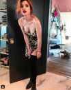 <p>Bella Thorne set hearts racing with this sexy snap of herself in a leopard print dress.</p>