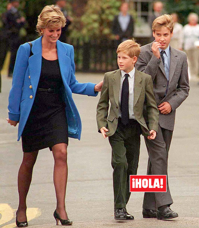 Diana de Gales con sus hijos
