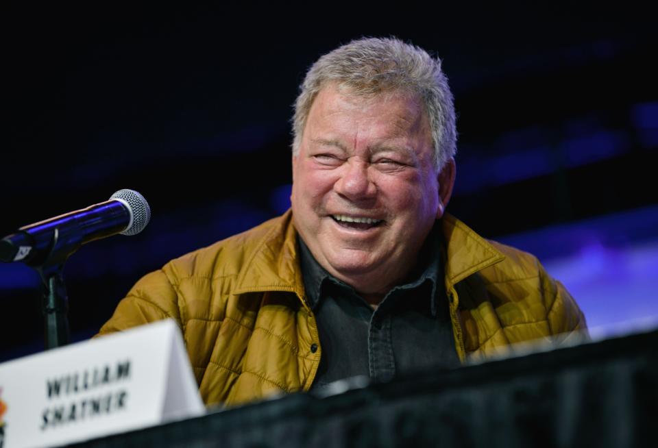 William Shatner speaks onstage at 2022 Los Angeles Comic Con on December 4, 2022 in Los Angeles, California.