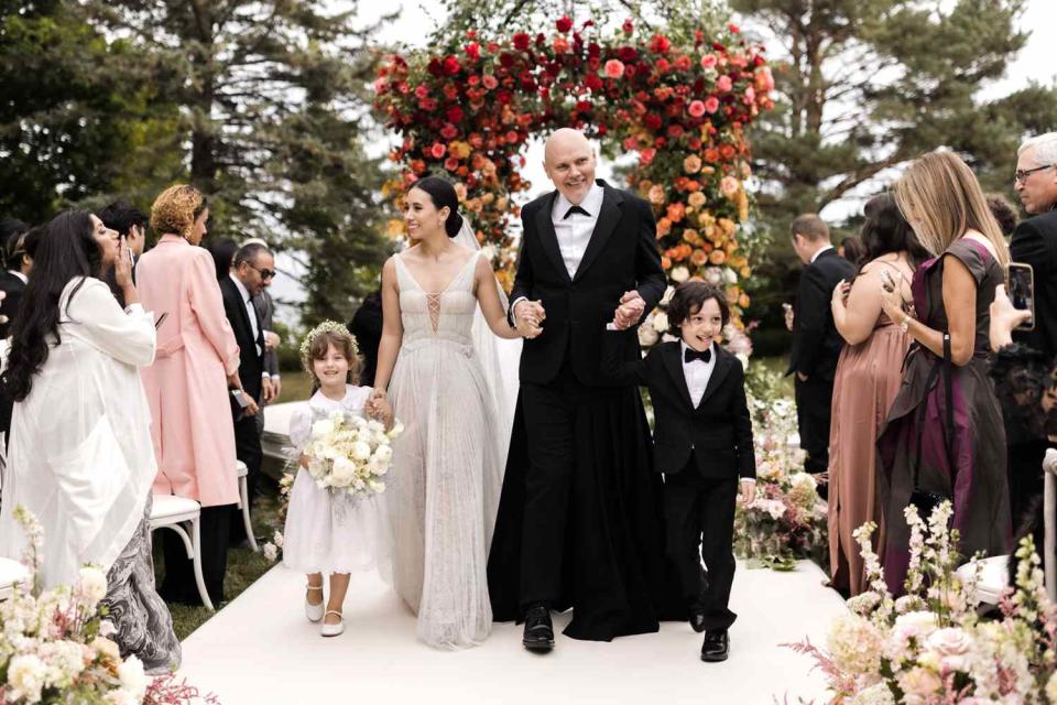 <p>Danielle Simone & Co.</p> Billy Corgan and Chloe Mendel at their wedding in Highland Park, Michigan on Sept. 16