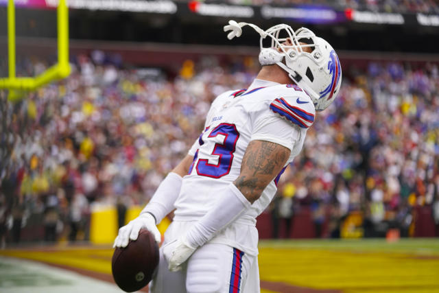 Josh Allen throws for a TD, runs for another as the Bills rout the  Commanders 37-3