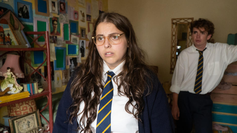 Beanie Feldstein as budding writer Johanna Morrigan in 'How To Build a Girl'. (Credit: Lionsgate)