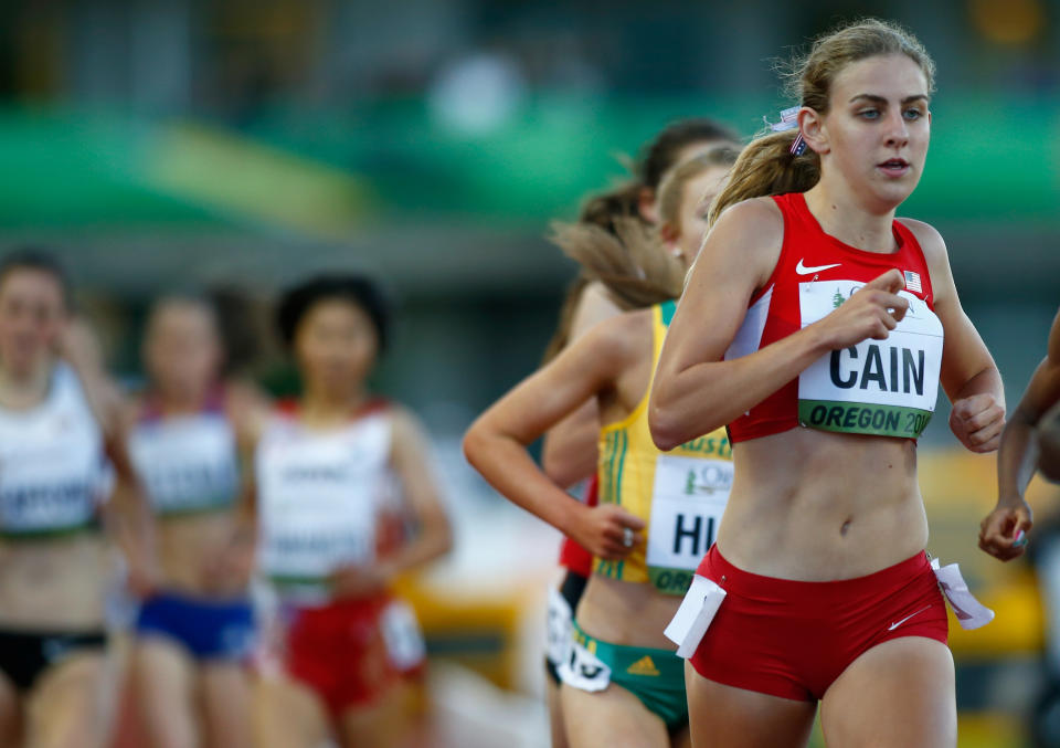 Mary Cain, here at the 2014 IAAF World Junior Championships, last week revealed abuses she suffered under coach Alberto Salazar. (Jonathan Ferrey/Getty Images)