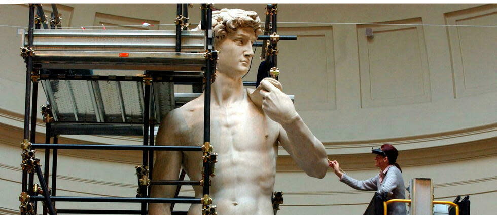 La statue de David a été achevée par Michel-Ange entre 1501 et 1504.   - Credit:Leemage via AFP