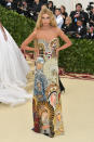 <p>Stella Maxwell definitely channeled the catholic theme on the night in this detailed, strapless Moschino gown. Photo: Getty Images </p>