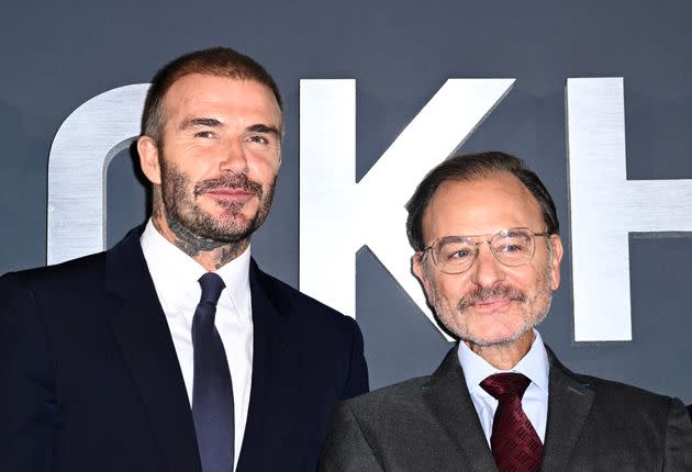 David Beckham and Fisher Stevens