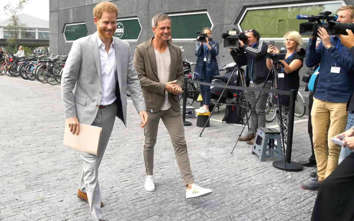 The Duke of Sussex arriving in Amsterdam - PA