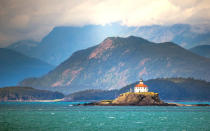 <p>Eldred Rock Lighthouse was built in response to the shipwreck of the <em>Clara Nevada</em> back in 1898. The shipwhich was filled with an illegal shipment of dynamite and gold, plus around 100 passengersran aground and burst into flames. </p>