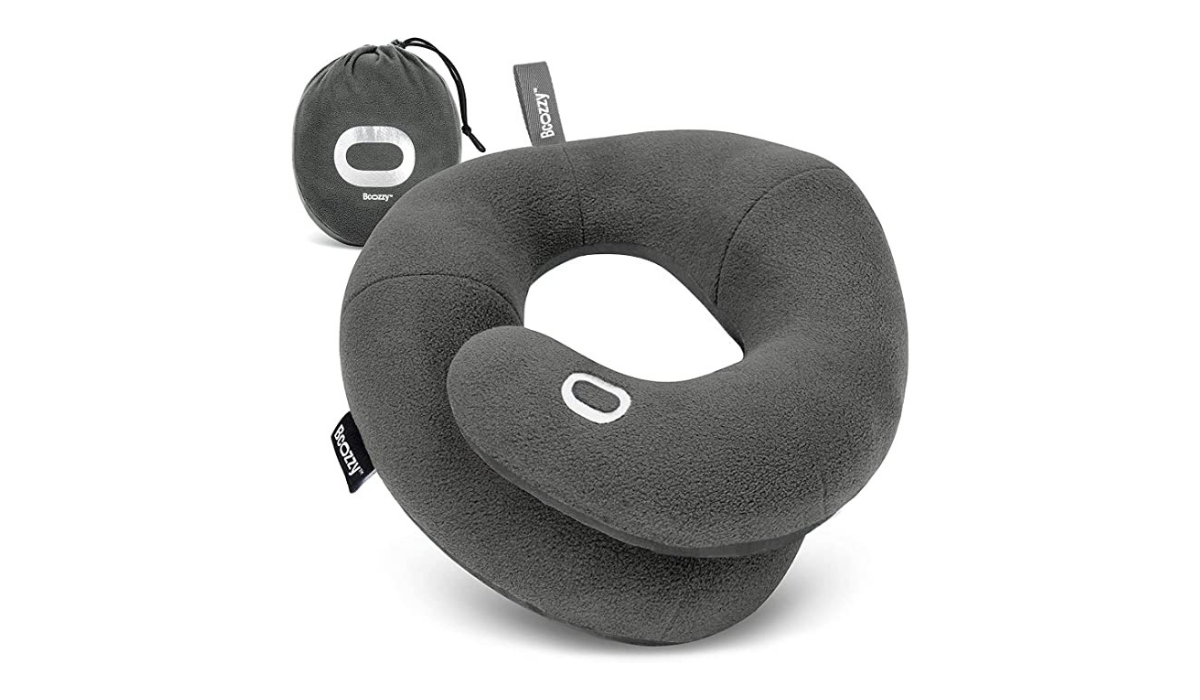 This travel pillow is totally adjustable for different sleep positions. (Photo: Amazon) 