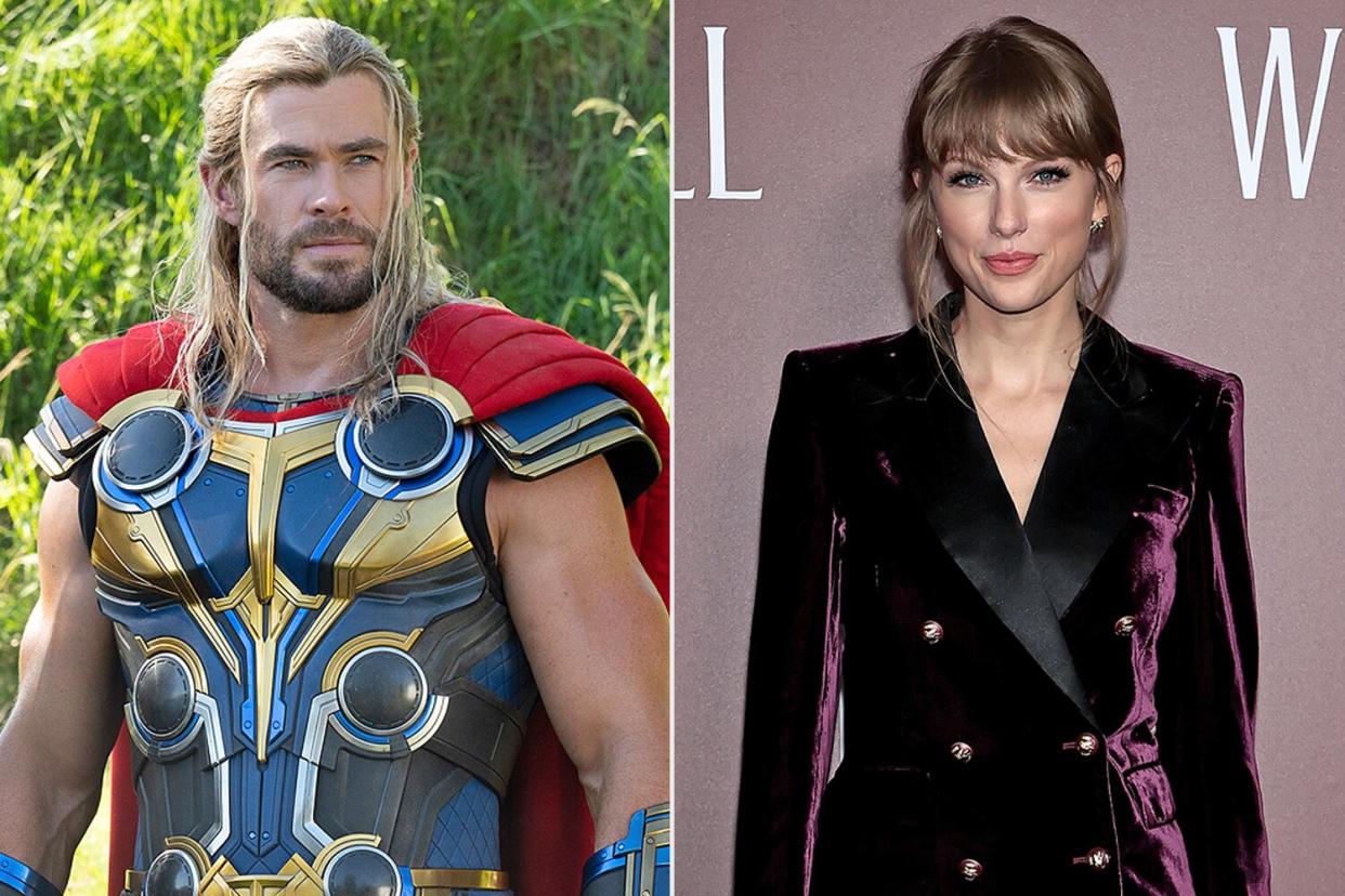 Chris Hemsworth as Thor in THOR: LOVE AND THUNDER, Taylor Swift