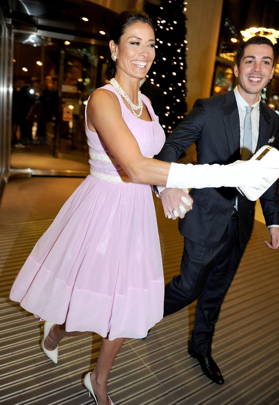 Melanie Sykes and boyfriend Jack Cockings attend the Hearts and Minds charity ball at Hilton Hotel on November 25, 2012 in Manchester, England.  (Photo by Shirlaine Forrest/WireImage)