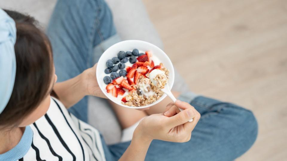 Strawberries and blueberries