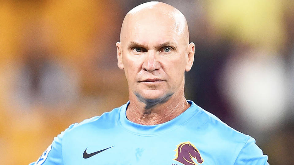 Broncos trainer and former player Allan Langer during an NRL game.