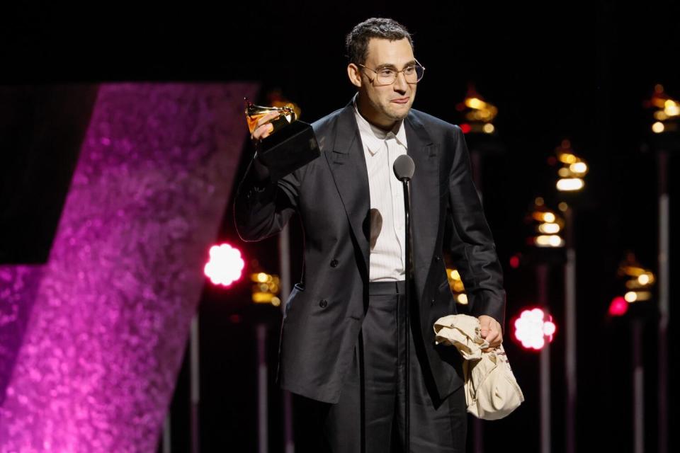 Jack Antonoff accepts the award for producer of the year, non-classical.