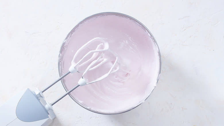 Pink marshmallow batter