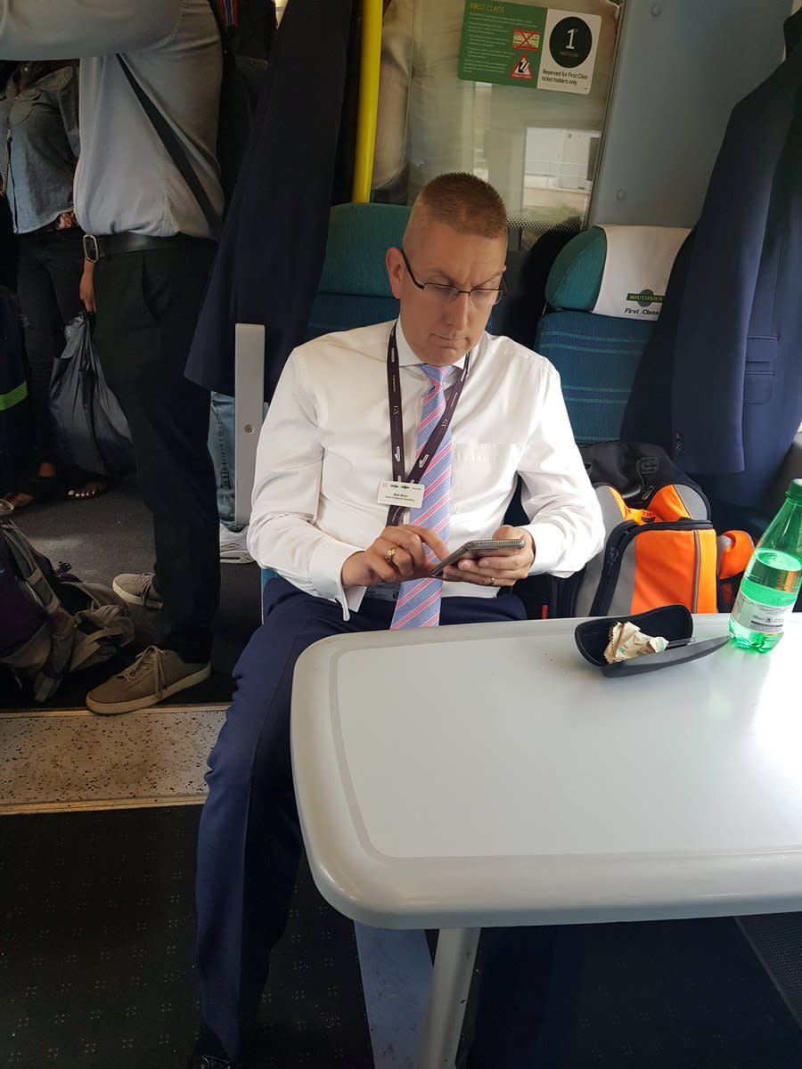 Mark Boon has faced condemnation for taking up two seats in first class (SWNS)